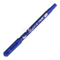 白金 PLATINUM 小双头记号笔 CPM-29 细头0.8mm,极细头0.4mm (蓝色) 10支/盒 新老包装更替