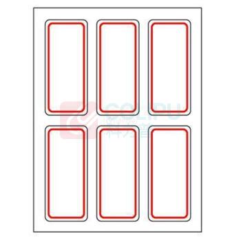 卓联 自粘性标签 ZL15 6枚*12 25*53mm (红色) 12张/包