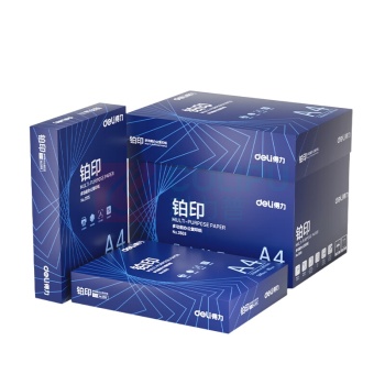 得力 deli 铂印复印纸 3508 A4 80g (白色) 500张/包 10包/箱