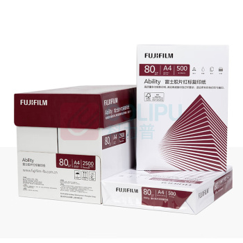 富士胶片 FUJI FILM 红标复印纸 / A4 80g 500张/包 5包/箱 (原富士施乐)