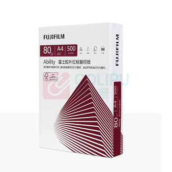 富士胶片 FUJI FILM 红标复印纸 / A4 80g 500张/包 5包/箱 (原富士施乐)