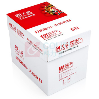 天威 PRINT-RITE 多功能A4复印纸 A4 70g 500张/包*5包 白色 