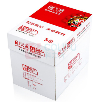 天威 PRINT-RITE 多功能A4复印纸 A4 80g 500张/包*5包 白色 