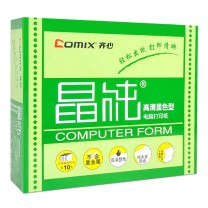 齐心 Comix 晶纯 电脑打印纸 C6207K 241-2 80列 二联无等分 不撕边 (白色) 1000页/盒