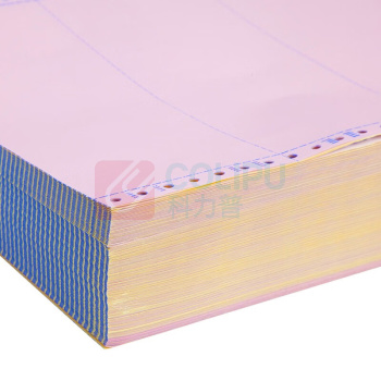 齐心 Comix 晶纯 电脑打印纸 C6259K 241-4 80列 四联二等分 不撕边 (彩色) 1000页/盒