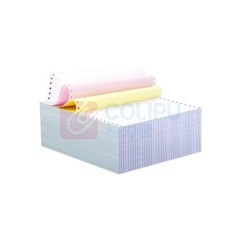 蓝韵 电脑打印纸 241-3 三联三等分 不撕边 (彩色) 1000张/盒
