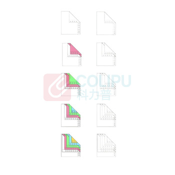 安兴 匠心 电脑打印纸 241-4-1/3 四联三等分 撕边 (彩色) 1000张/箱