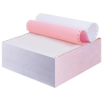 NVV 电脑打印纸 DYJ241-2-2S 二联二等分 撕边 (彩色) 1000张/箱