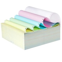 NVV 电脑打印纸 DYA241-5-3 五联三等分 撕边 (彩色) 600张/箱