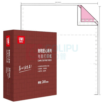 安兴 匠心 电脑打印纸 241-2-1/3 二联三等分 不撕边 (彩色) 1000张/箱