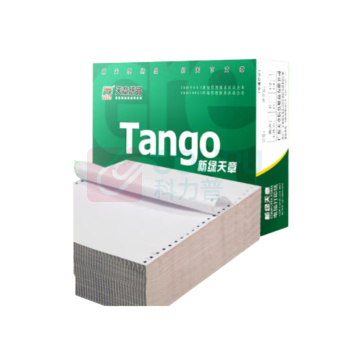 天章(TANGO) 新绿天章电脑打印纸 241-1-1/3S 80列 一联三等分 撕边 (全白) 1000页/箱