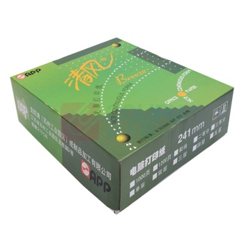 清风 电脑打印纸 241-2 80列 二等分 2联 带压线 (彩色) 1000页/箱