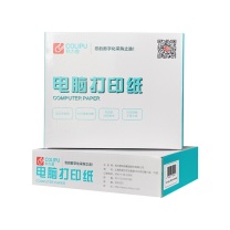 科力普 COLIPU 电脑打印纸 241-4 80列 50g 二等分4联带压线 (彩色) 1000页/箱