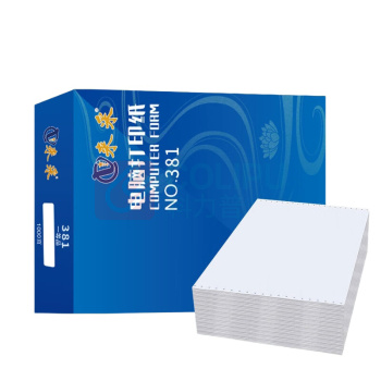来采 电脑打印纸 381-3-2 三联二等分不撕边 (彩色) 1000页/箱
