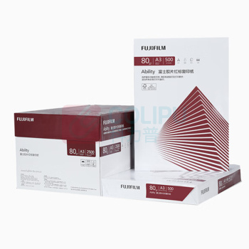 富士胶片 电脑打印纸 红标 A3 80g 500张/包 5包/箱