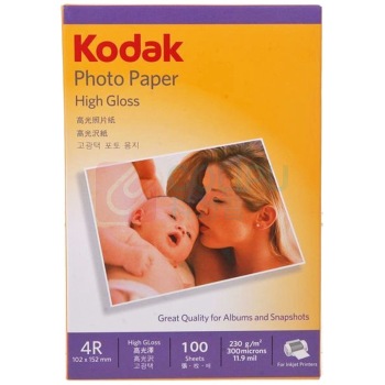柯达 Kodak 4R/6英寸 230g高光面照片纸/喷墨打印相片纸/相纸 100张装 4027-316 