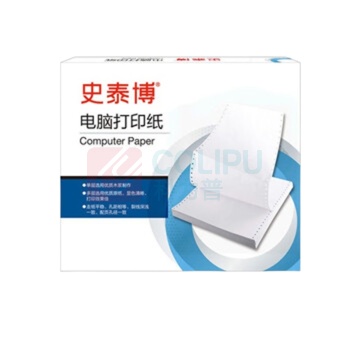 史泰博 241电脑针式打印纸 一联二等分压线 1000页/箱 (白色)