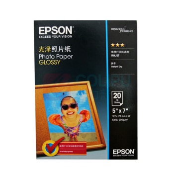 爱普生 EPSON 新一代光泽照片纸 S042552 (白色) 7寸/20张