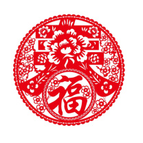 梦桥 窗花 植绒 26*26CM 