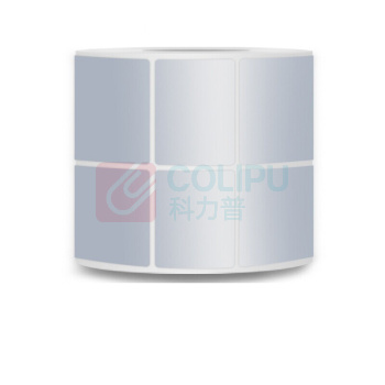 汉步 条码标签纸 双排40*20mm*5000 哑银PET电子产品标签打印纸 条码机专用 (银色)
