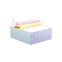 蓝韵 针式打印纸 190-3-3 70g 三联三等分不撕边 280×190 70g/m2 190×280mm (彩色) 1000张/盒