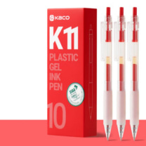KACO kaco 红色中性笔 K11 10支/盒 (红色)
