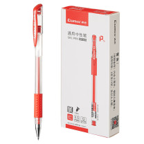 齐心 Comix 通用中性笔 GP306 0.5mm12支/盒匹配笔芯R980 (红色)