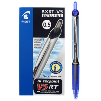 百乐 PILOT 按动式签字笔中性笔 BXRT-V5 0.5mm (蓝色) 12支/盒 塑料