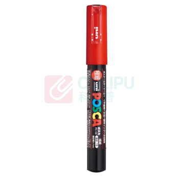 三菱 uni 马克笔 PC-1M 极细0.7mm (红色) 水彩笔