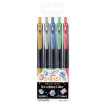 斑马牌 ZEBRA 中性笔5色套装 JJ15-5C-SH 0.5mm