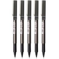 三菱 uni 拔帽耐水性签字笔 UB-155 0.5mm (黑色) 5支/组