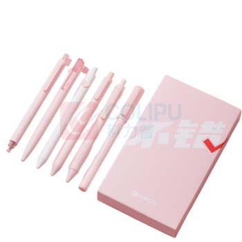 KACO KACO 不错 中性笔套装 粉色系列(6 支装) 0.5mm (黑色) 凯宝*1,菁点*1,书源*1,爱心字母笔*1,K7*1,珍宝*1 TS