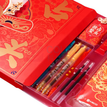 KACO KACO 独占鳌头 笔本套装(国子监联名款) 0.5mm (黑色) 中性笔*4,自动铅笔*1,三角尺套装*1,中性笔芯*2,自动铅笔替换芯*1,笔记本*1,橡皮*1,福袋*1