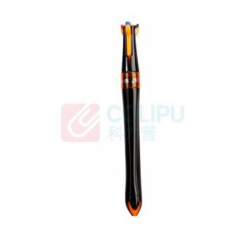 点石 黑黄杆巡航时空舱三色中性笔 DS-6254 0.5mm (笔芯颜色:红色、黑色、蓝色) 1笔3芯