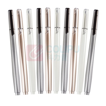晨光 M&G 拔帽中性笔优品 AGPB1901 0.5mm (黑色(笔杆颜色随机)) 10支/盒