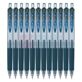 三菱 uni 按压式中性笔 UMN-138 0.38mm (蓝黑) 12支/盒 (替芯:UMR-83)