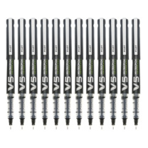 百乐 PILOT 拔帽式签字笔 BXC-V5 BXC-V5 0.5mm (黑色) 12支/盒 (可换墨胆)