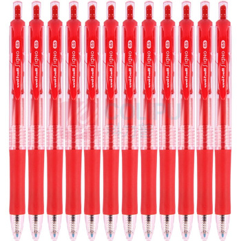 三菱 uni 按压式中性笔 UMN-152 0.5mm (红色) 12支/盒 (替芯:UMR-85N)