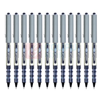 三菱 uni 直液式耐水性走珠笔中性笔 UB-157 0.7mm (黑色) 12支/盒 (大包装)塑料