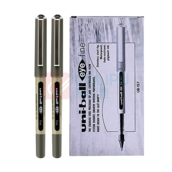 三菱 uni 直液式耐水性走珠笔中性笔 UB-157 0.7mm (黑色) 12支/盒 (大包装)塑料