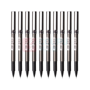 三菱 uni 拔帽耐水性签字笔中性笔 UB-155 0.5mm (黑色) 10支/盒 (大包装)塑料