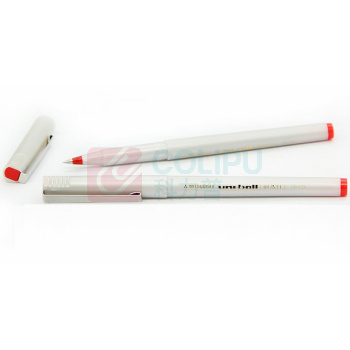 三菱 uni 拔帽水性走珠笔 UB-125 0.5mm (红色) 12支/盒