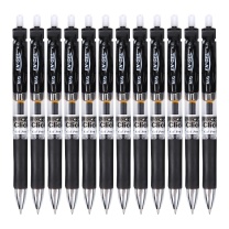晨光 M&G 按动中性笔 K-35 0.5mm (黑色) 12支/盒 (替芯 G-5)(大包装)塑料