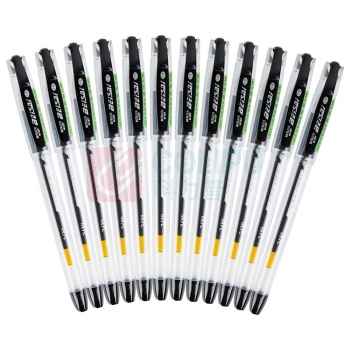 晨光 M&G 拔帽中性笔 K37 0.38mm (黑色) 12支/盒 (替芯:AGR64072)塑料