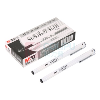 晨光 M&G 拔帽中性笔 GP-1390 0.5mm (黑色) 12支/盒 (替芯:AGR640C3)(大包装)