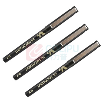 百乐 PILOT 拔帽式签字笔 BX-V7 0.7MM (黑色) 12支/盒 中性笔 塑料