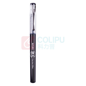 晨光 M&G 拔帽直液式全针管速干签字笔 ARP50904 0.38mm (黑色) 12支/盒 (笔杆黑、白两种随机发货)