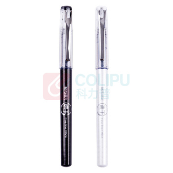 晨光 M&G 拔帽直液式全针管速干签字笔 ARP50904 0.38mm (黑色) 12支/盒 (笔杆黑、白两种随机发货)