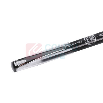 晨光 M&G 拔帽直液式全针管速干签字笔 ARP50904 0.38mm (黑色) 12支/盒 (笔杆黑、白两种随机发货)