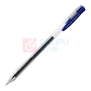 三菱 uni 拔帽双珠啫喱笔 UM-100 0.5mm (蓝色) 10支/盒 (替芯:UMR-5)中性笔 塑料